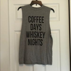 Small gray graphic tank